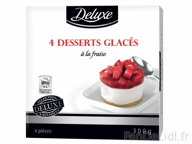 Gâteau glacé à la fraise et au fromage blanc1 , prezzo 2,69 € per 4 x 75 g, ...