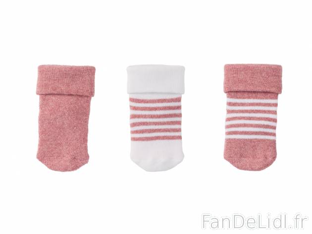 Socquettes bébé fille ou garçon , prezzo 2.49 € 
- Ex. 78 % coton, 21 % polyamide ...