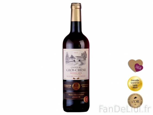 Bordeaux Château Gros Chêne 2012 AOP1 , prezzo 3,29 &#8364; per 75 cl, 1 L ...