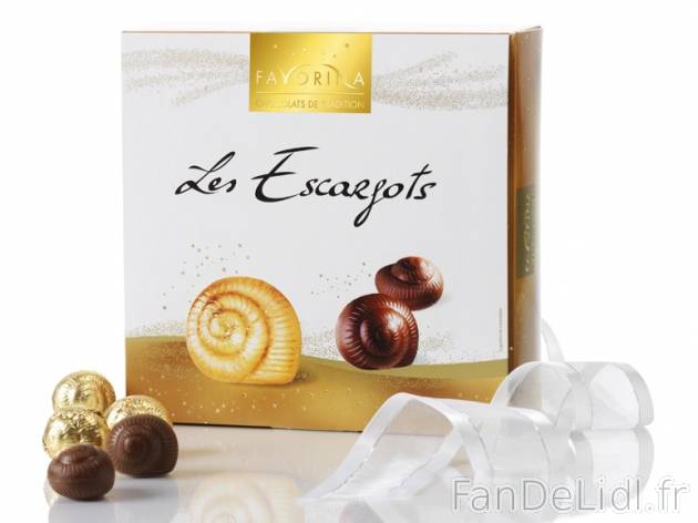 Les Escargots1 , prezzo 3,49 € per 227 g, 1 kg = 15,37 € EUR. 
- 35 % de praliné ...