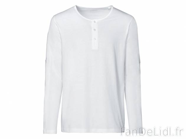 T-shirt manches longues homme , prezzo 5.99 € 
- Ex. 73 % coton et 27 % polyester.
- ...
