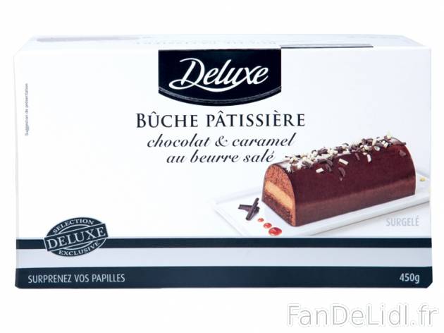 Bûche pâtissière chocolat-caramel beurre salé1 , prezzo 5,99 € per 450 g, ...