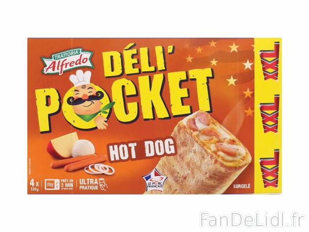 4 Déli’Pocket1 , prezzo 2.79 € per 480 g au choix 
- Au choix : hot-dog ou ...
