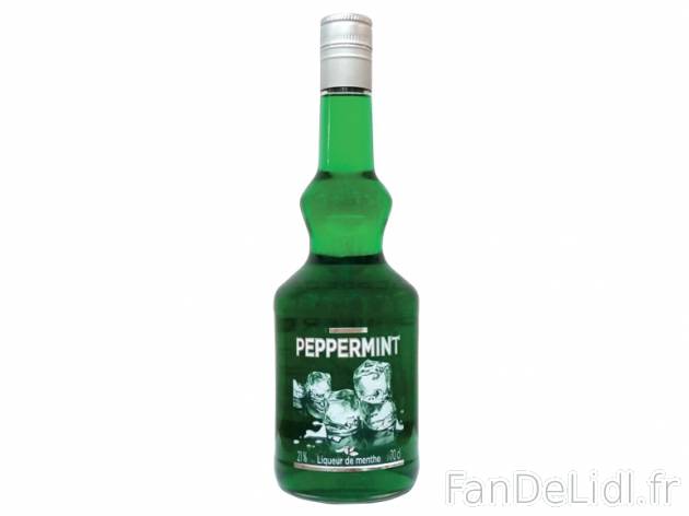 Liqueur de menthe peppermint1 , prezzo 6,99 € per 70 cl, 1 L = 9,99 € EUR. 
- ...