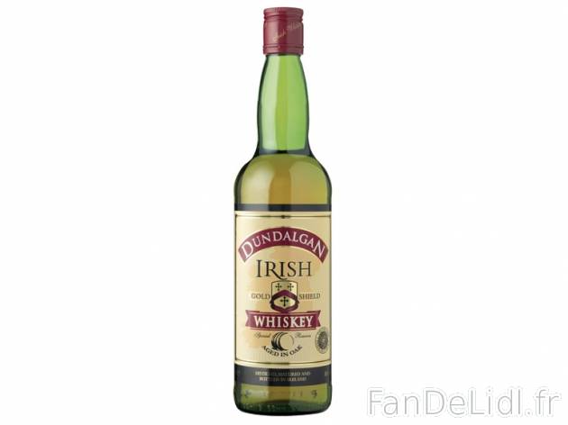 Whiskey irlandais1 , prezzo 13,99 € per 70 cl, 1 L = 19,99 € EUR.  
-      40 % Vol.