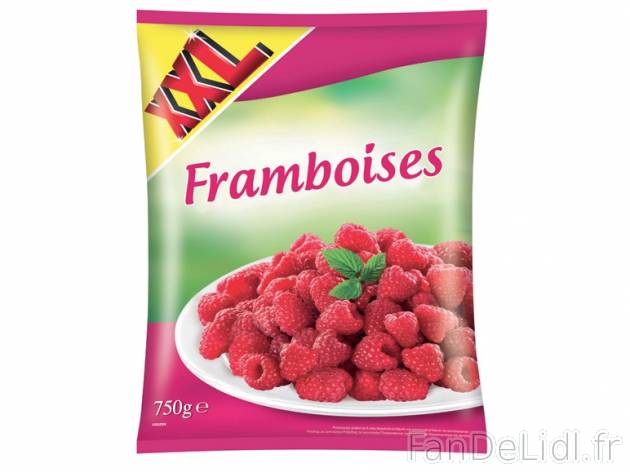 Framboises , prezzo 2,99 € per 750 g, 1 kg = 3,99 € EUR. 
- 500 g + 250 g GRATUITS ...