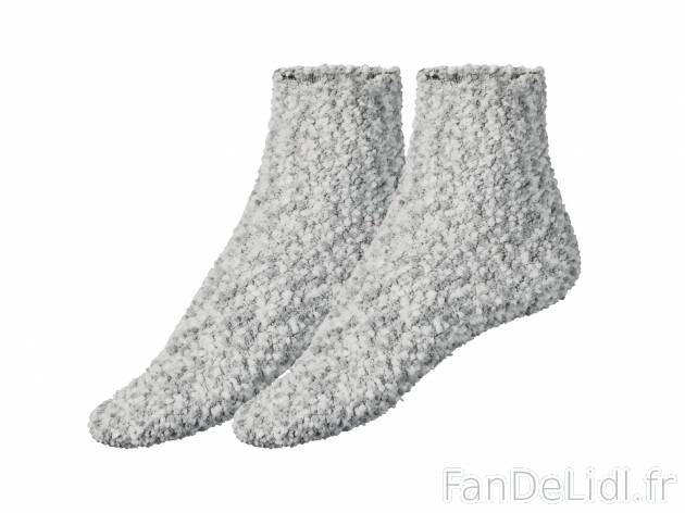 Chaussettes douces femme , prezzo 2.99 € 
- Ex. 95 % polyester, 4 % polyamide ...