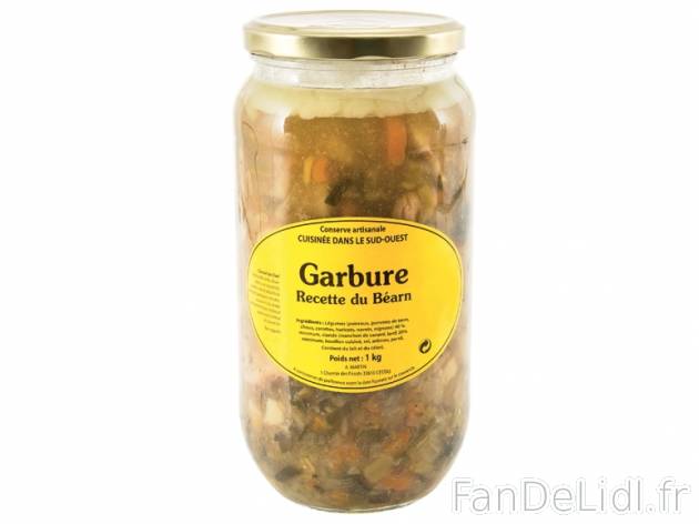 Garbure au canard , prezzo 3,39 € per Le bocal de 1 kg 
- Plat traditionnel de ...