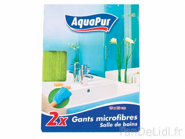 2 gants microfibres pour salle de bains , prezzo 2,49 € per 2 pièces 
- Dimension ...