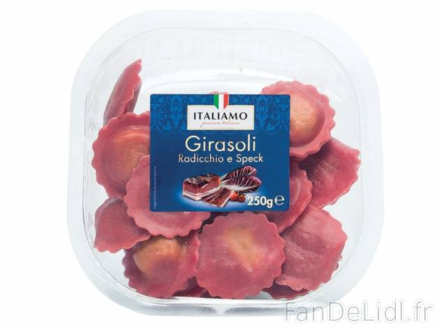 Girasoli ou ravioli rezzo 1,49 € per 250 g au choix, 1 kg = 5,96 € EUR. 
- ...