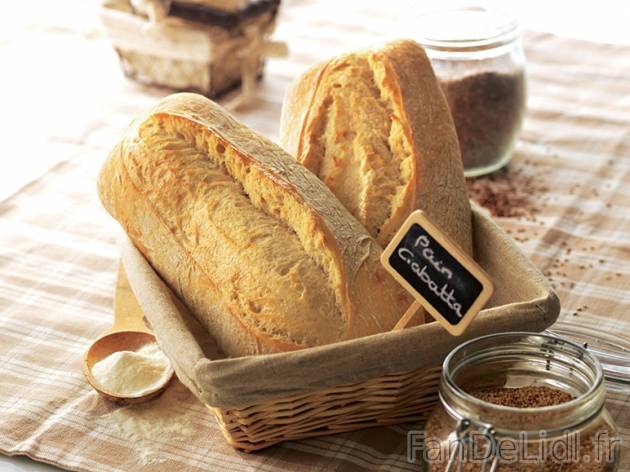 Pain ciabatta nature prezzo 0,99 € per Soit le lot de 2 x 300 g, 1 kg = 1,65 € ...