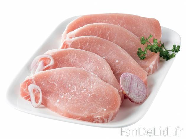 Steaks de porc prezzo 4,78 € per Soit le lot de 2 barquettes, 1 kg = 5,98 € ...