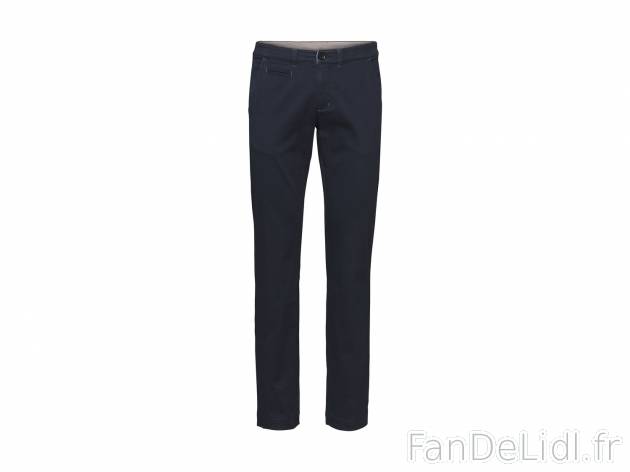Pantalon en twill homme , prezzo 9.99 € 
- Ex. 98 % coton et 2 % élasthanne ...