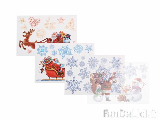 Stickers de Noël pour fenêtre , prezzo 1.29 € 
- Env. 22,5 x 33 cm
- Lot de ...