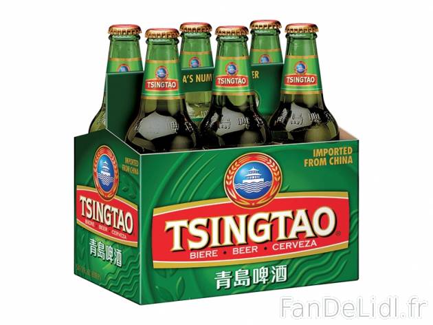 Bière Tsingtao , prezzo 15,00 € per Le lot de 4 packs, 1 L = 1,89 € EUR. 
- ...