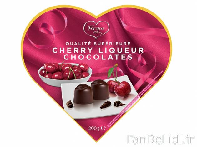 Bonbons de chocolat à la liqueur de cerise1 , prezzo 3,69 &#8364; per 200 g, ...