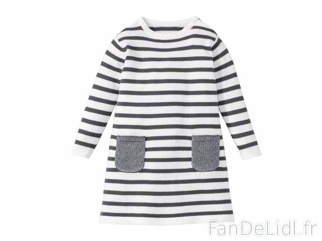 Robe en maille bébé fille , prezzo 5.49 €  
-  100 % coton
-  3 coloris au choix