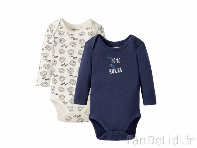 Bodies manches longues bébé garçon ou fille , prezzo 3.99 € 
- 100 % coton
- ...