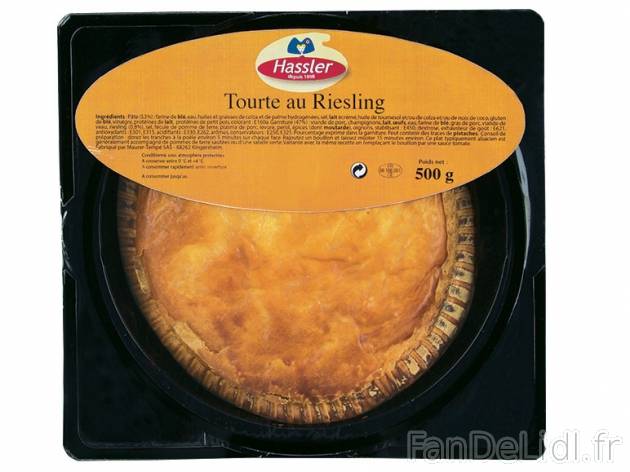 Tourte au Riesling , prezzo 3,49 € per 500 g, 1 kg = 6,98 € EUR. 
- Nouveau ...