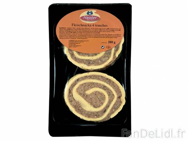 Fleischnacka , prezzo 1,99 € per 280 g, 1 kg = 7,11 € EUR. 
- Spécialité ...