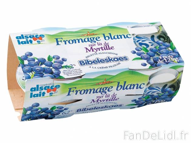 Fromage blanc sur lit de fruits 