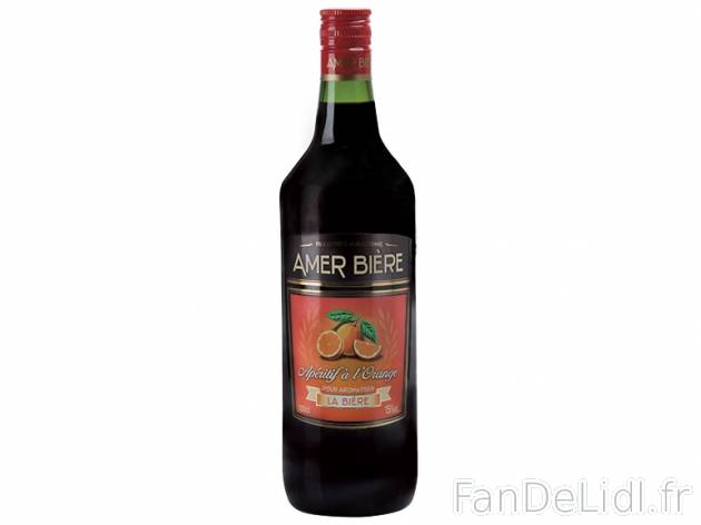 Amer bière , prezzo 4,99 € per La bouteille de 1 L 
-      15 % Vol.