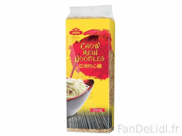 Nouilles chow mein , prezzo 0,49 € per 250 g, 1 kg = 1,96 € EUR. 
- 2 + 1 GRATUIT ...