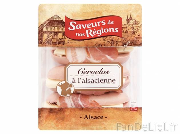 Cervelas à l&#039;alsacienne1 , prezzo 2,99 &#8364; per 560 g, 1 kg = 5,34 ...