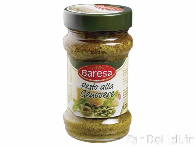 Pesto1 , prezzo 0,95 &#8364; per 190 g au choix, 1 kg = 5,00 € EUR. 
- Au ...