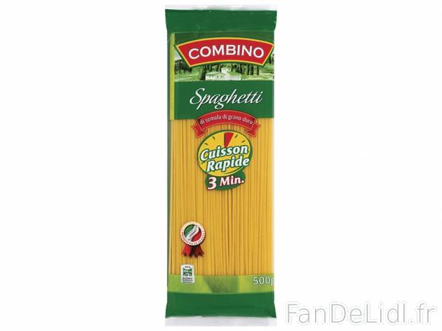 Spaghetti cuisson rapide1 , prezzo 0,49 &#8364; per 500 g, 1 kg = 0,98 € EUR. ...