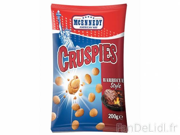 Cruspies , prezzo 0,89 € per 200 g au choix, 1 kg = 4,45 € EUR. 
- Au choix ...