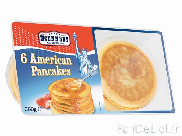 6 pancakes , prezzo 1,59 € per 300 g, 1 kg = 5,30 € EUR.