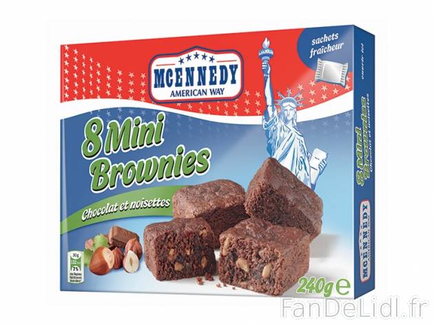 8 mini brownies , prezzo 1,39 € per 240 g au choix, 1 kg = 5,79 € EUR. 
- Au ...