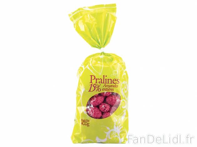 Pralines aux amandes1 , prezzo 2,99 &#8364; per 400 g, 1 kg = 7,48 € EUR. ...