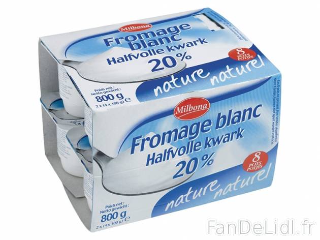 Fromage blanc1 , prezzo 1,25 &#8364; per 8 x 100 g au choix, 1 kg = 1,56 € ...