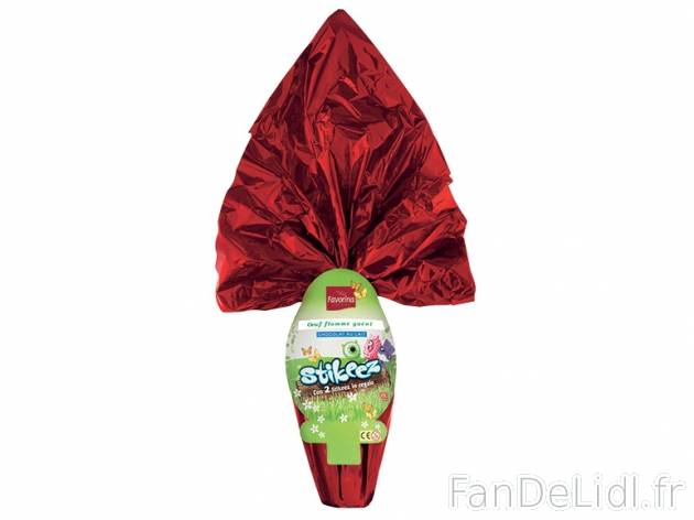 Œuf flamme garni de Stikeez , prezzo 3,59 € per 220 g, 1 kg = 16,32 € EUR. ...