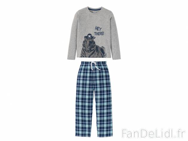 Pyjama flanelle garçon , prezzo 6.99 € 
- Ex. haut 90 % coton et 10 % viscose ...