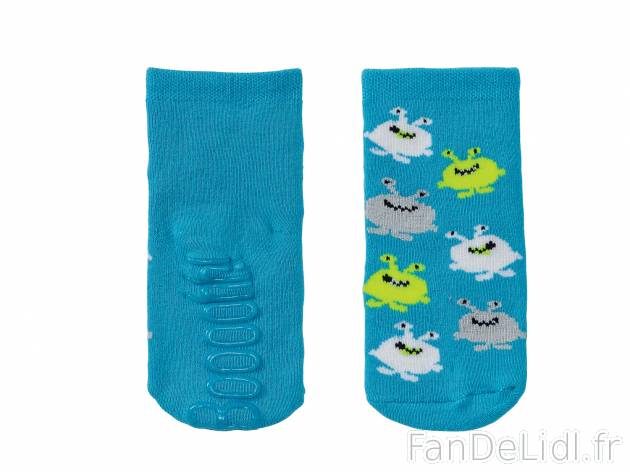 Chaussettes antidérapantes garçon ou fille , prezzo 1.49 € 
- Ex. 74 % coton, ...