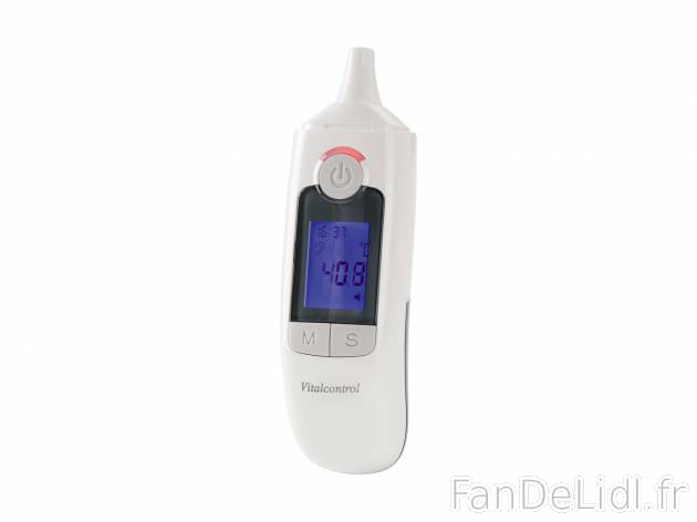 Thermomètre multifonction1 , prezzo 9.99 € 
- 30 mémoires
- Thermomètre auriculaire, ...