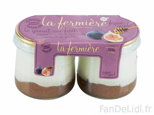 Yaourt figue-miel , prezzo 1,99 &#8364; per 2 x 160 g, 1 kg = 6,22 € EUR. ...