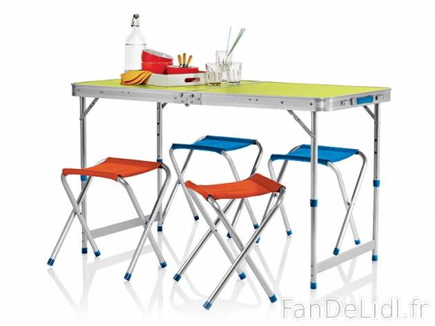 Table et tabourets pliables , prezzo 39,99 € per Le set 
- Dimensions (pliés) ...