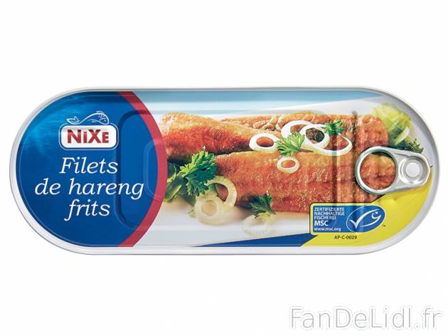 Tendres filets de hareng frits , prezzo 1,49 &#8364; per 325 g, 1 kg = 4,58 ...