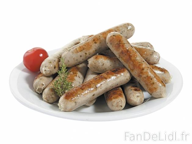 Mini saucisses à griller , prezzo 2,39 € per 300 g, 1 kg = 7,97 € EUR. 
- ...