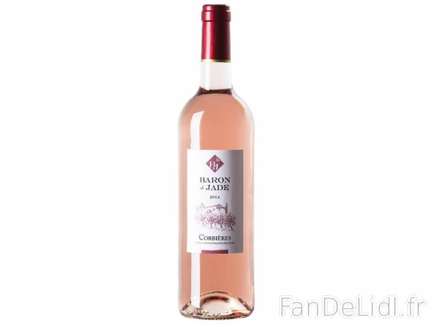 Corbières Baron de Jade 2014 AOP , prezzo 2,99 &#8364; per 75 cl, 1 L = 3,99 ...