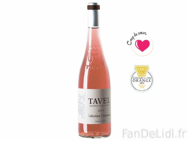 Tavel Sélection Premium 2014 AOP , prezzo 5,49 &#8364; per 75 cl, 1 L = 7,32 ...