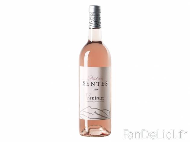 Ventoux Rosé des Sentes 2014 AOP , prezzo 2,59 &#8364; per 75 cl, 1 L = 3,45 ...