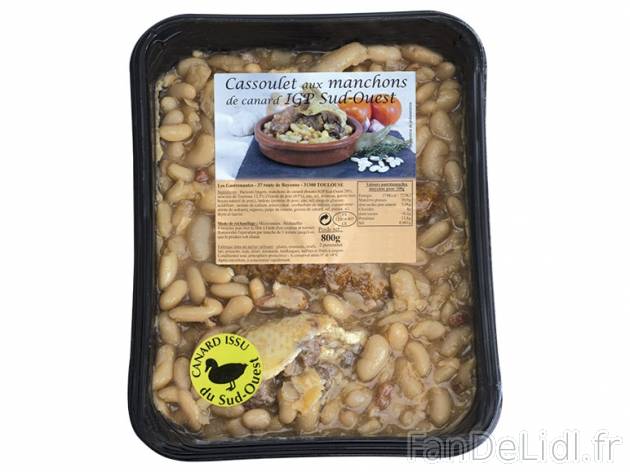 Cassoulet aux manchons de canard IGP du Sud-Ouest , prezzo 4,99 &#8364; per ...