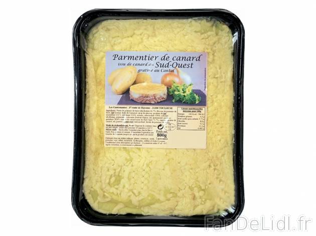 Parmentier de canard gratiné au cantal , prezzo 4,49 &#8364; per 800 g, 1 kg ...