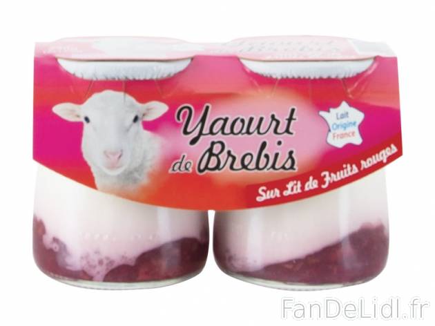 Yaourt de brebis sur lit de fruits rouges , prezzo 1,19 &#8364; per 2 x 125 ...