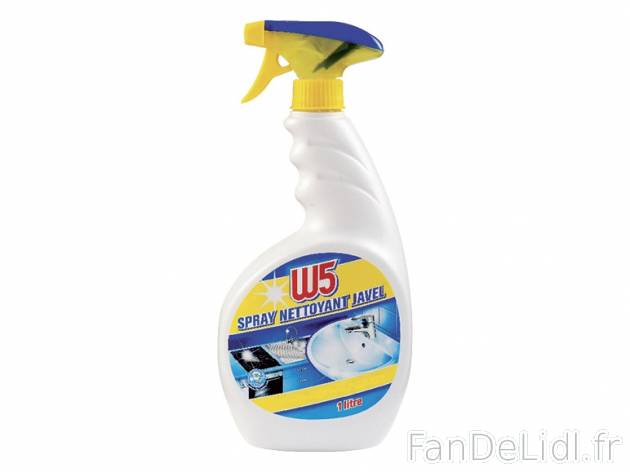 Spray nettoyant javel 3 en 1 , prezzo 1,19 € per Le spray de 1 L 
- Particulièrement ...